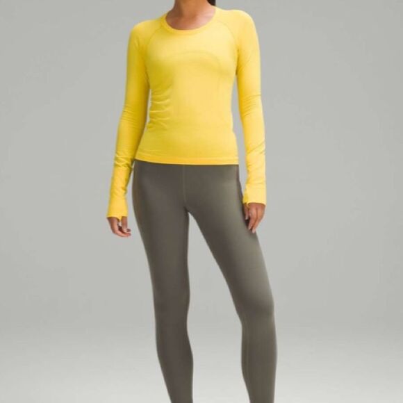lululemon athletica Tops - Lululemon Utility Yellow Long-Sleeve Top in Size 4